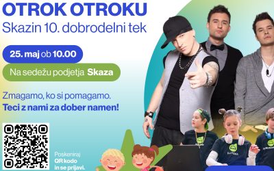 Vabilo na 10. dobrodelni Skazin tek Otrok otroku
