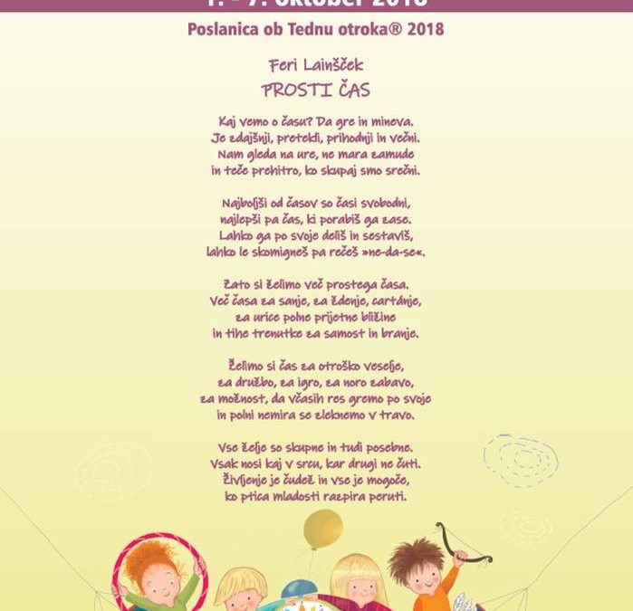 Poslanica ob Tednu otroka